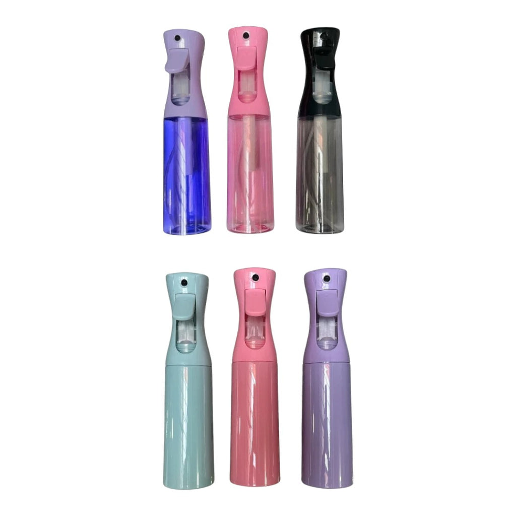 DL STORE atomizador continuo de plástico transparente de 300 ml en morado, rosa y negro