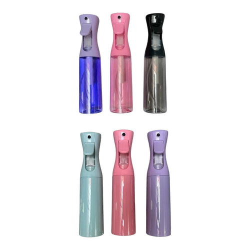 DL STORE atomizador continuo de plástico transparente de 300 ml en morado, rosa y negro