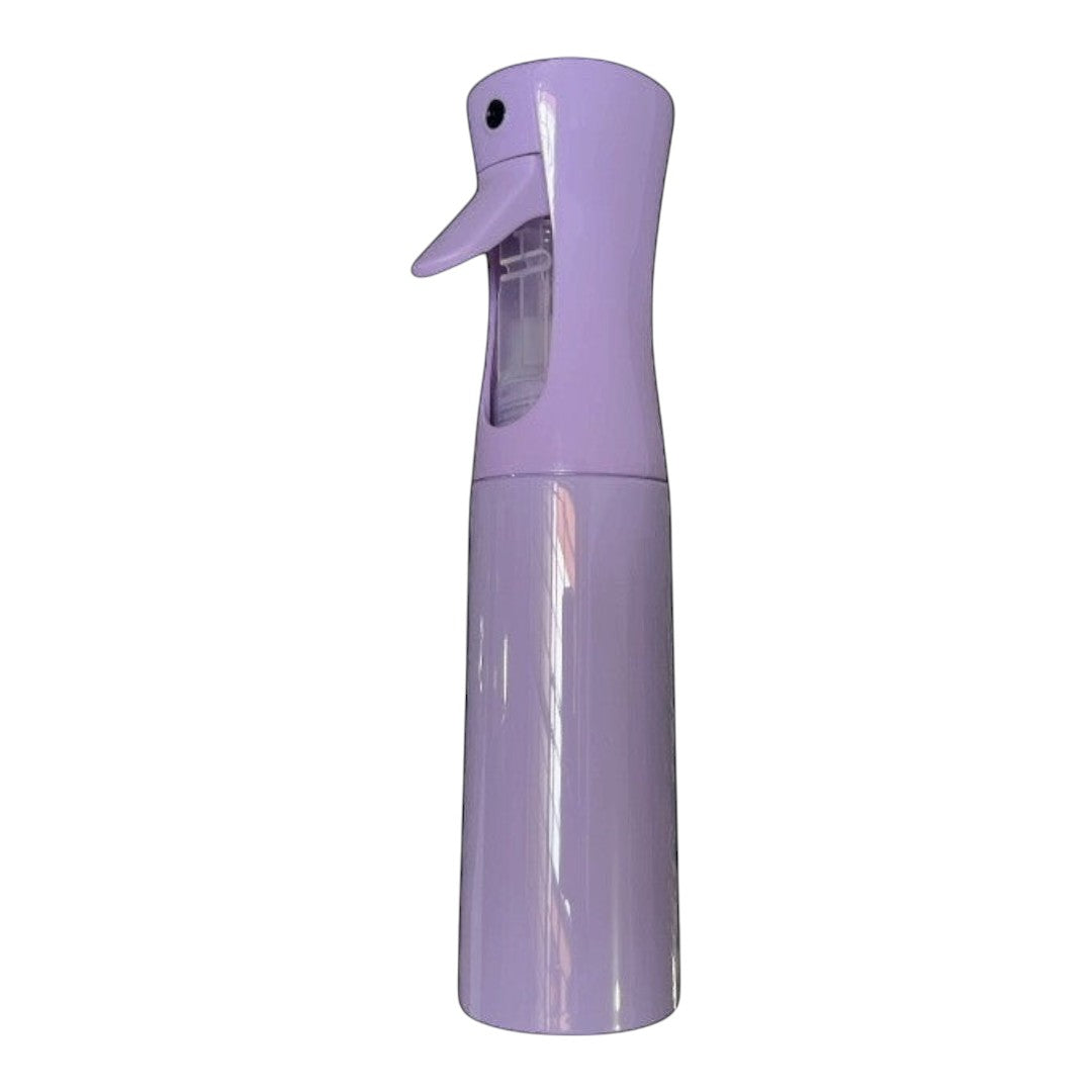 Atomizador continuo de plástico lila de 300 ml de DL STORE con gatillo ergonómico para una pulverización uniforme.
