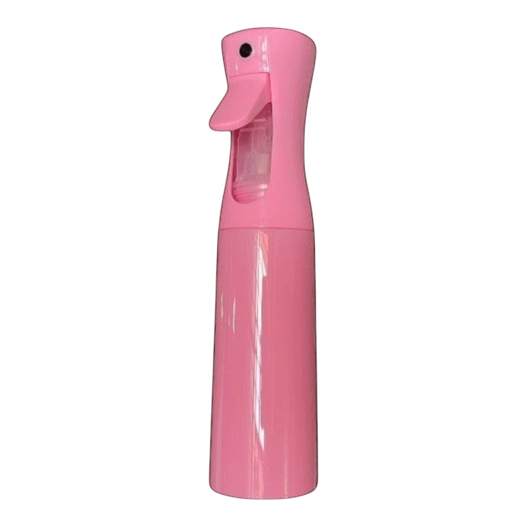Atomizador continuo rosa de 300 ml de DL STORE, ideal para peluquería y cuidado personal.