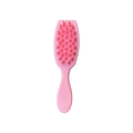 DL STORE KY-B65 cepillo masajeador capilar rosa con cerdas de silicona para estimular el cuero cabelludo.