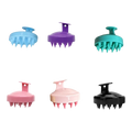 DL STORE Cepillo masajeador de cuero cabelludo en varios colores: azul claro, morado, verde azulado, rosa, rosa pálido y negro. Cerdas suaves para estimular la circulación.