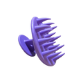 DL STORE Masajeador de cuero cabelludo morado de silicona para crecimiento del cabello, exfoliación y limpieza profunda.