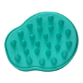 DL STORE Masajeador de cuero cabelludo turquesa de silicona para crecimiento del cabello, con dientes suaves para estimular la circulación.